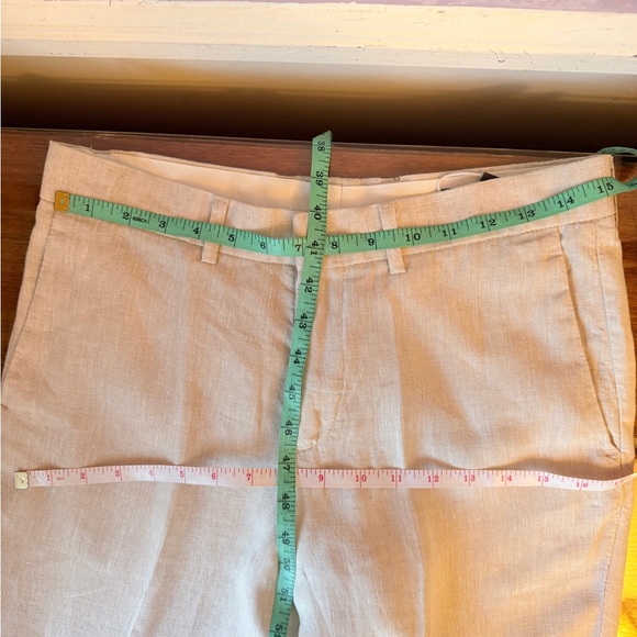 H&M SZ 30 R Men's Beige 100% linen Shell Dress Pants - Picture 14 of 17